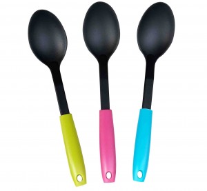 Nylon Solid Serving Spoon with Colored Handle